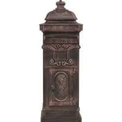 Boîte aux lettres à pilier Aluminium Vintage Bronze antirouille-Vidaxl Discount