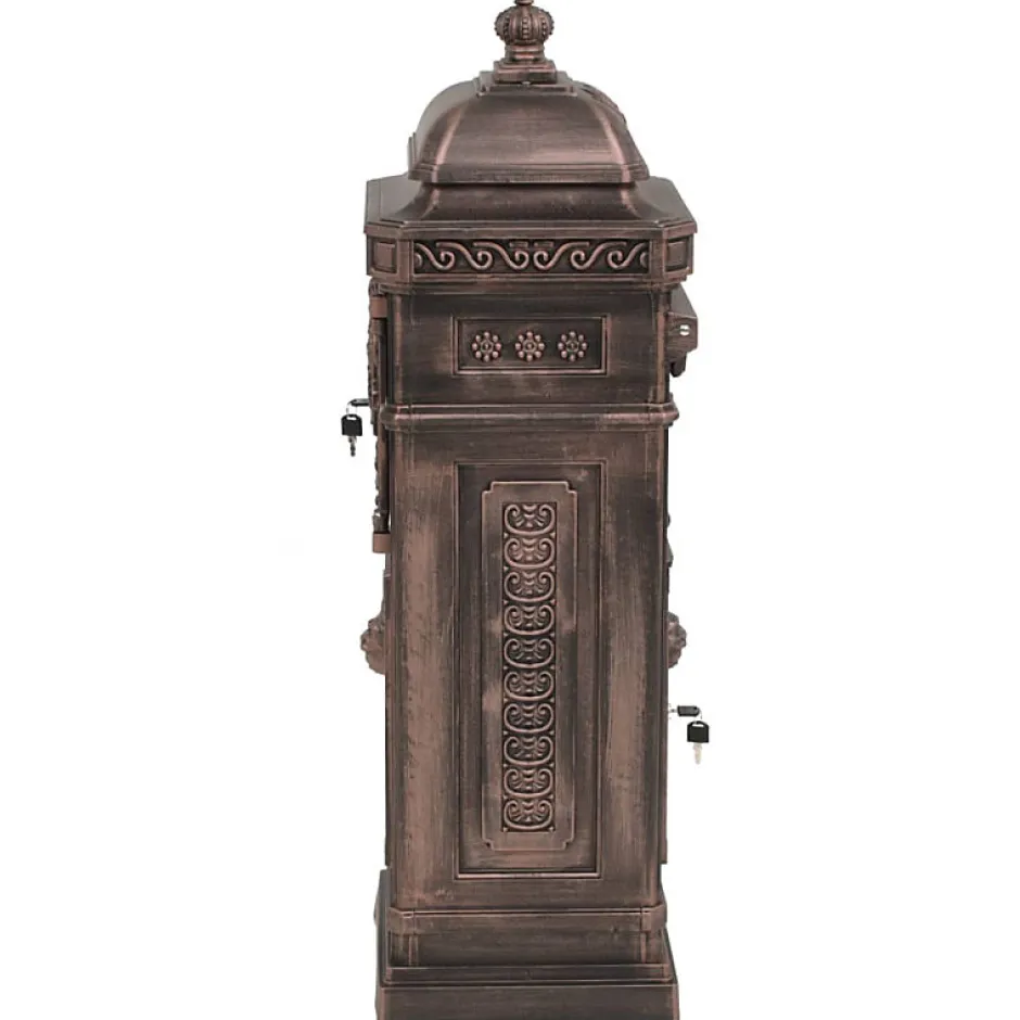 Boîte aux lettres à pilier Aluminium Vintage Bronze antirouille-Vidaxl Discount