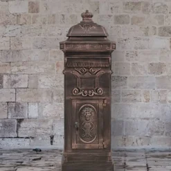 Boîte aux lettres à pilier Aluminium Vintage Bronze antirouille-Vidaxl Discount