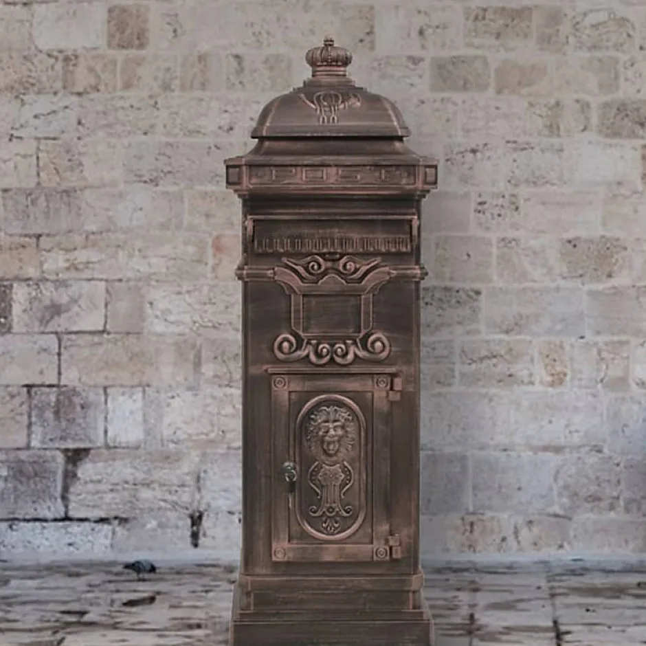 Boîte aux lettres à pilier Aluminium Vintage Bronze antirouille-Vidaxl Discount