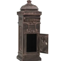 Boîte aux lettres à pilier Aluminium Vintage Bronze antirouille-Vidaxl Discount