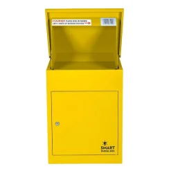Boîte aux lettres 1 porte Boîte à colis Jaune en acier^Smart Parcel Box Online