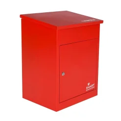Boîte aux lettres 1 porte Boîte à colis Rouge en acier^Smart Parcel Box Outlet