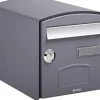 Boîte aux lettres 1 porte Decayeux Dôme Gris Ral 7021-Diall Best