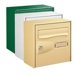 Boîte aux lettres 1 porte Beige faible profondeur-Diall Hot
