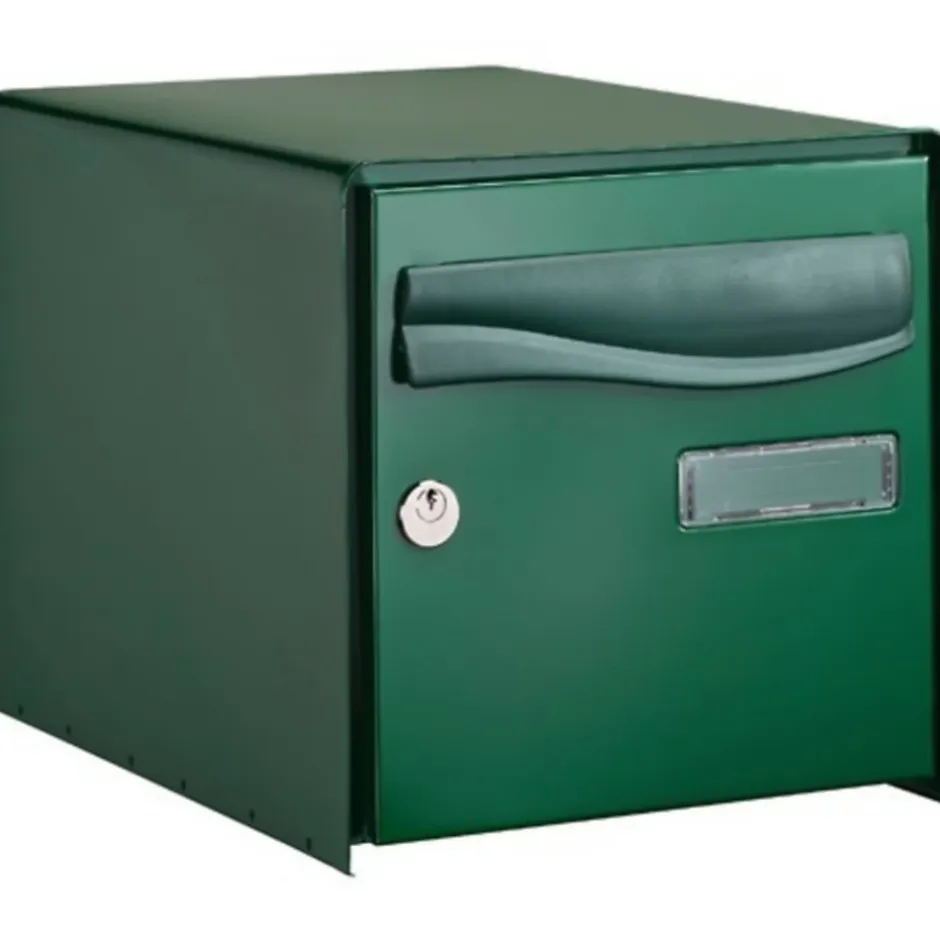 Boîte aux lettres 2 portes Lys Vert acier résistant à la rouille- New
