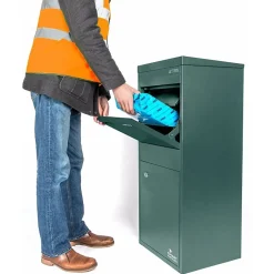 Boîte aux lettres 2 portes Boîte à colis Large Vert en acier^Smart Parcel Box Clearance