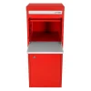 Boîte aux lettres 2 portes Boîte à colis Large Rouge en acier^Smart Parcel Box Outlet