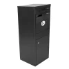 Boîte aux lettres 2 portes Boîte à colis Large Noir en acier-Smart Parcel Box Discount