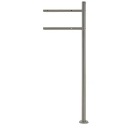 Boîte aux lettres anthracite/aspect marbre sur pied argenté en acier + clés^Ml-Design New