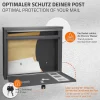 Boîte aux lettres anthracite-argent avec support métallisé 120cm+ kit de montage^Ml-Design Discount