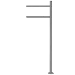 Boîte aux lettres anthracite-argent avec support métallisé 120cm+ kit de montage^Ml-Design Discount