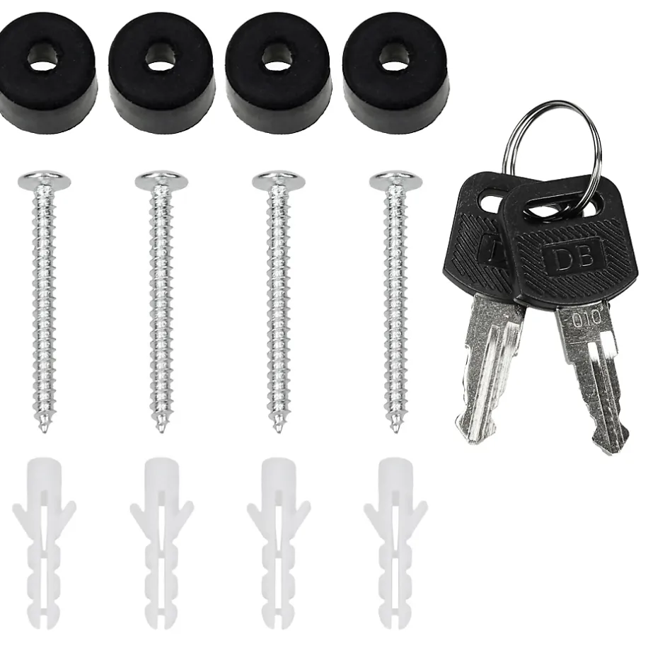 Boîte aux lettres avec support mailbox blanc moderne avec 2 clés incluses-ECD Germany Clearance