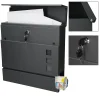 Boîte aux lettres avec support mailbox anthracite moderne avec 2 clés incluses-ECD Germany Online