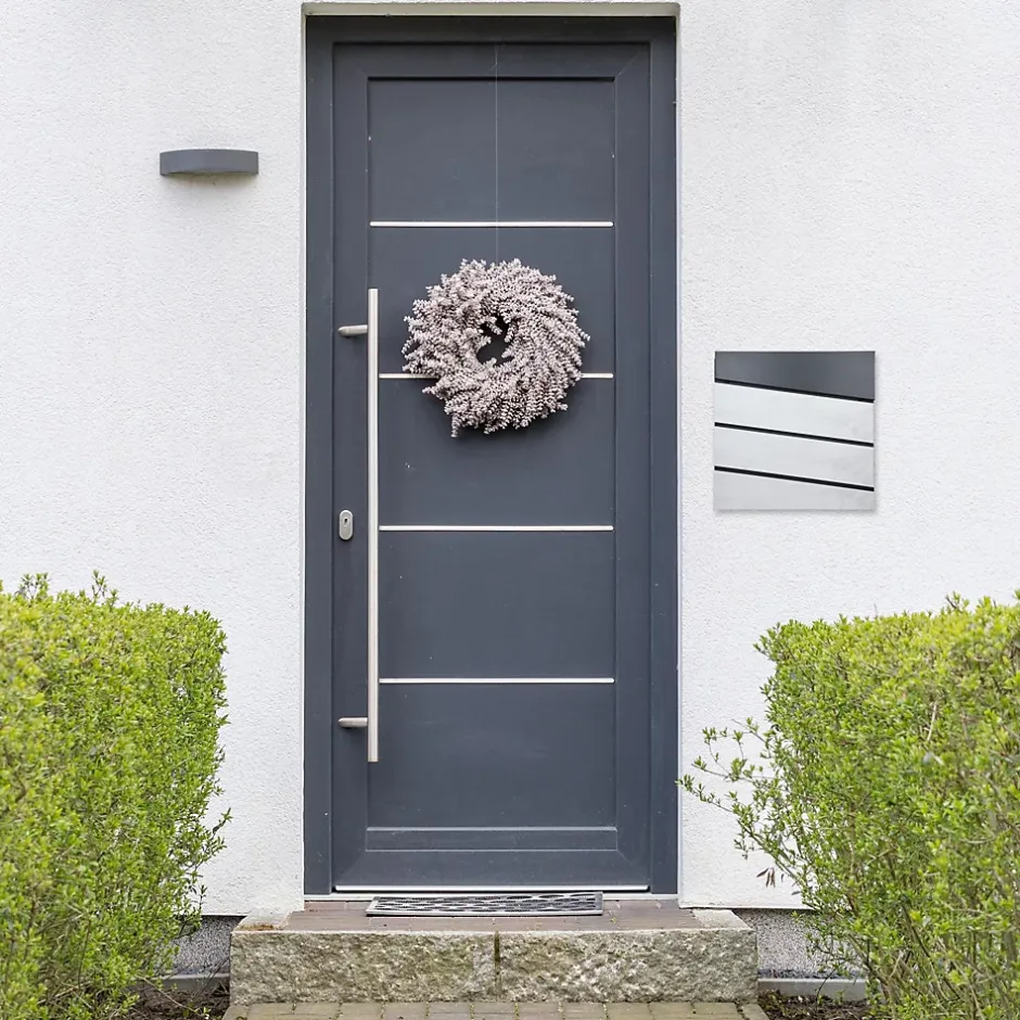 Boîte aux lettres en acier optique marbre blanc murale moderne + 2 clés inclus-Ml-Design Clearance