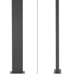 Boîte aux lettres moderne en acier anthracite/ optique bois avec support 170 cm-Ml-Design New