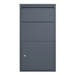 Boîte aux Lettres Murale Gris en acier Galvanisé, Double Ouverture et Serrure Cylindre-Couleurs Du Monde Sale