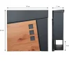 Boîte aux lettres murale moderne en acier anthracite aspect bois + 2 clés inclus^Ml-Design Hot