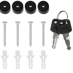 Boîte aux lettres sur pied argenté en acier revêtu par poudre porte-journaux clé-Ml-Design Clearance