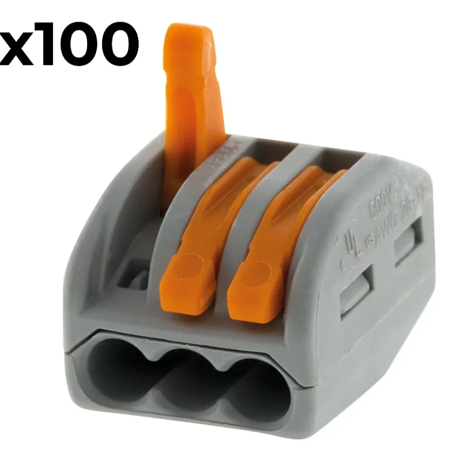 Boîte de 80 bornes 3 entrées série 222 --Wago Outlet