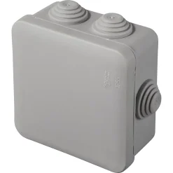 Boîte de dérivation carrée extérieure avec 7 passe-câbles et système de verrouillage 80 x 80 x 45 mm Mureva Box gris^Schneider Electric Outlet