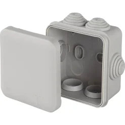 Boîte de dérivation carrée extérieure avec 7 passe-câbles et système de verrouillage 65 x 65 x 45 mm Mureva Box gris-Schneider Electric Online
