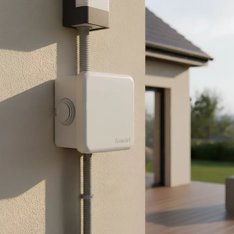 Boîte de dérivation extérieure avec 4 passe-câbles et système de verrouillage intégré 65 x 65 x 40 mm^Diall Best