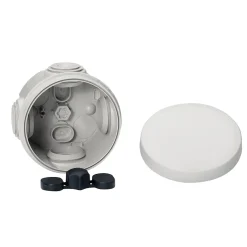 Boîte de dérivation ronde extérieure avec 4 passe-câbles et système de verrouillage 60 x 40 mm Mureva Box gris^Schneider Electric New