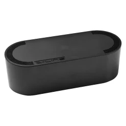 Boîte de rangement de câbles noir L. 415 x l. 165 mm, bloc 6 prises-D-Line Online