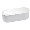 Boîte de rangement de câbles blanc L. 415 x l. 165 mm, bloc 6 prises^D-Line
