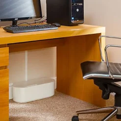 Boîte de rangement de câbles blanc L. 415 x l. 165 mm, bloc 6 prises^D-Line