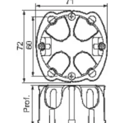 Boîte d'encastrement multimatériaux - Batibox - - Diamètre 67 x 40 mm - 1 poste-Legrand Hot