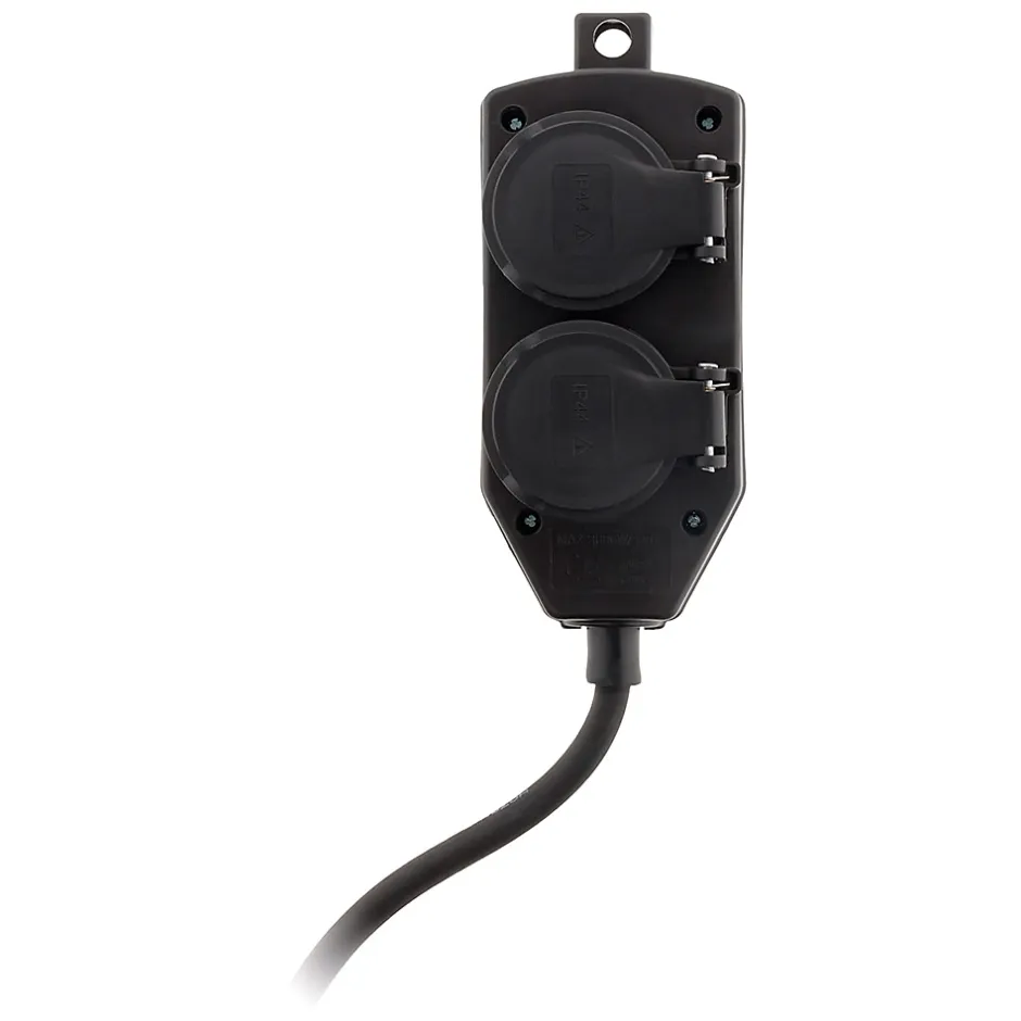 Boîtier de dérivation 4 prises IP44 5m - Noir --Zenitech Sale