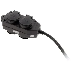 Boîtier de dérivation 4 prises IP44 5m - Noir --Zenitech Sale