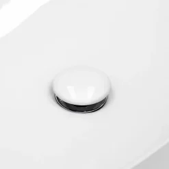 Bouchon de vidange H109mm blanc universel pop-up pour lavabo sans trop-plein avec joints-Luxebath Best