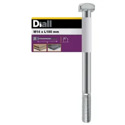 Boulon de charpente galvanisé 14 x 180 mm^Diall Hot