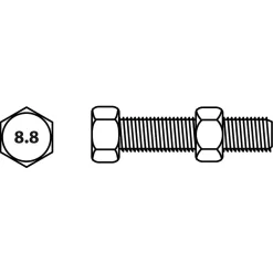 Boulon tête hexagonale finition zinguée-Viswood
