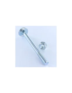 Boulon (vendu avec Ecrou) TRCC JAPY tête ronde collet carré M6X60 Filetage partiel Acier zingué - 30 pièces-Vis Express