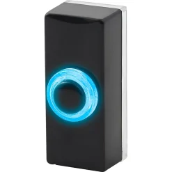Bouton de sonnette filaire lumineux noir-Blyss Discount