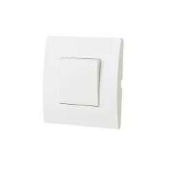 Bouton poussoir sans terre blanc complet^ Sale