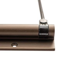 Bras à ressort ferme porte, a corps très fin en Aluminium anodisé bronze-Hardwarexchange Outlet