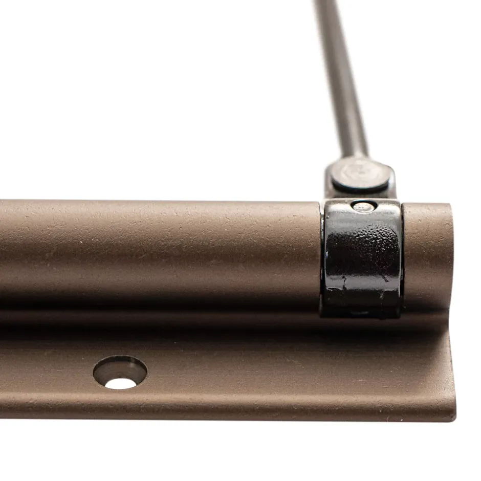 Bras à ressort ferme porte, a corps très fin en Aluminium anodisé bronze-Hardwarexchange Outlet