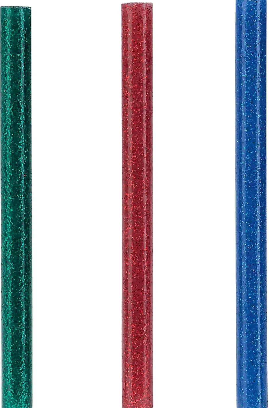 Bâton de colle pailletée pour décoration Ø7mm x 94mm, lot de 36 x 3 couleurs (rouge, bleu, vert)^Rapid