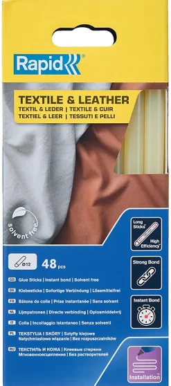 Bâtons de colle pour textiles & cuirØ12mm x 190mm, lot de 48-Rapid Outlet