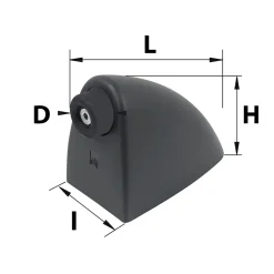 Butée de fin de course pour portail Afbat noir L.140 x l.70 H.92mm^Afbat - Tb Industrie Sas Sale