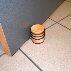 Butée de porte imitation bois et caoutchouc-Facility'S Discount