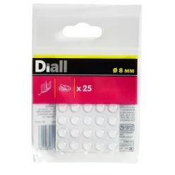 Butoir à coller 8 mm x 25, transparent-Diall