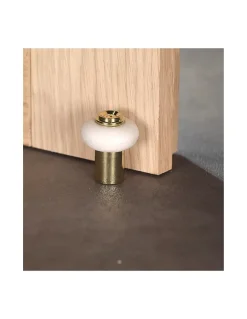 Butoir à visser, fixation au sol, caoutchouc, diamètre 30x37mm, laiton -^Thirard Online