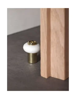 Butoir à visser, fixation au sol, caoutchouc, diamètre 30x37mm, laiton -^Thirard Online