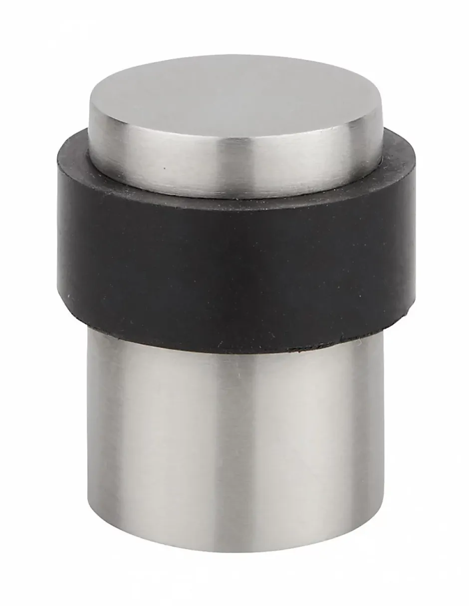 Butoir de porte, corps inox, bague caoutchouc, inox --Thirard New